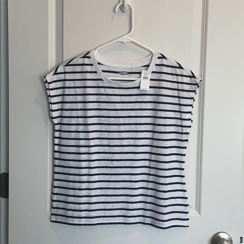 Navy striped T-shirt